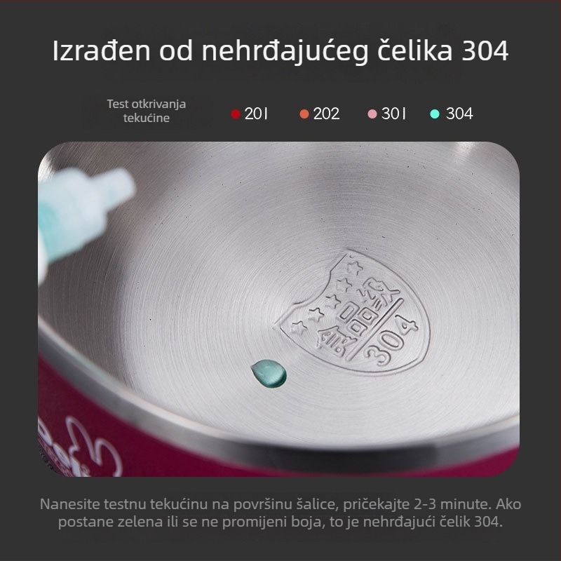 Izolirana zdjela za obrok od nehrđajućeg čelika, velika kapaciteta, za studente i uredske djelatnike
