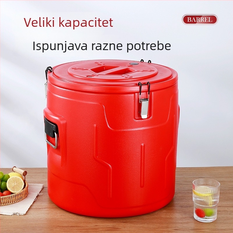 304 nehrđajući čelik, izolirana posuda s dvostrukim zidom od pjene, za mliječni čaj, kantinu, rižu i sojino mlijeko, velika kapaciteta, održava temperaturu