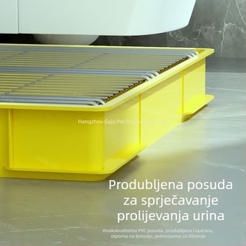 Uspravni toalet za pse s pločom protiv prosipanja i mrežastim okvirom, anti-splash dizajn, za manje pse