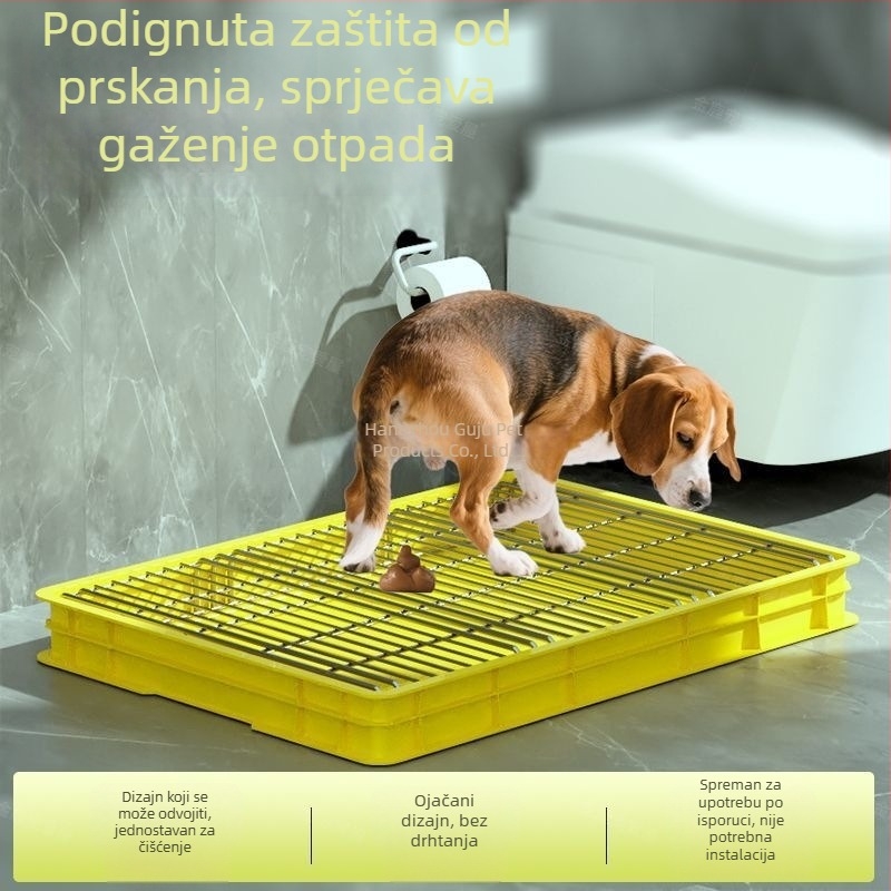 Uspravni toalet za pse s pločom protiv prosipanja i mrežastim okvirom, anti-splash dizajn, za manje pse