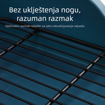 Psi toalet s čeličnim okvirom za male pse — posuda za urin i posuda za pijesak za velike pse
