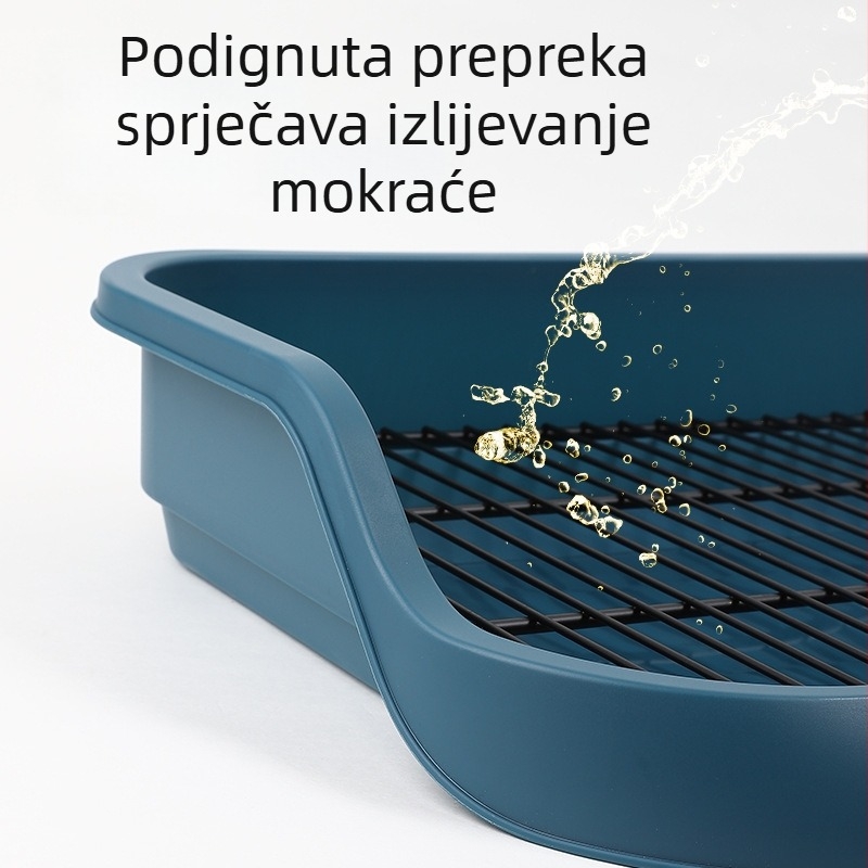 Psi toalet s čeličnim okvirom za male pse — posuda za urin i posuda za pijesak za velike pse
