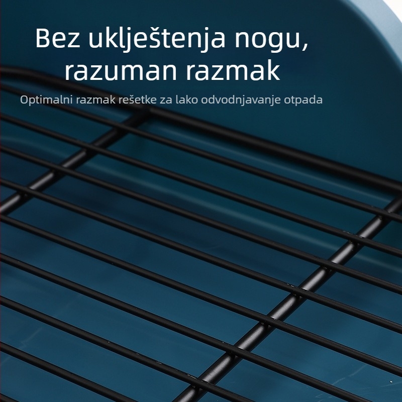 Psi toalet s čeličnim okvirom za male pse — posuda za urin i posuda za pijesak za velike pse