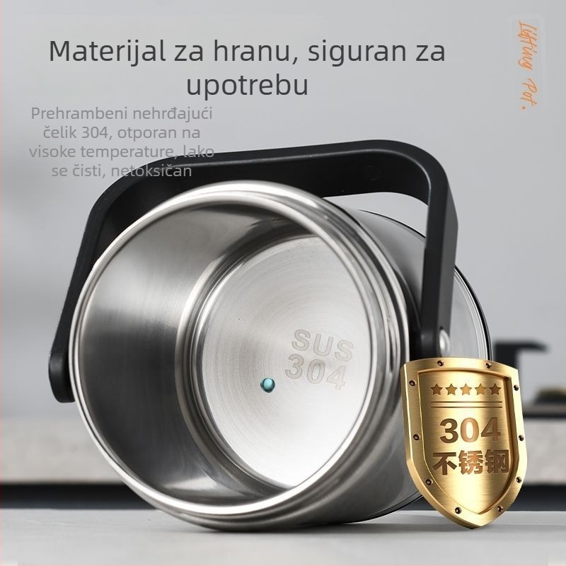 Izolirana kutija za obrok od nehrđajućeg čelika 304, kapacitet 1,6 L, dvostruka izolacija, za studente i zaposlenike