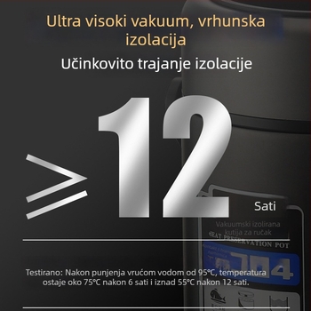 Kutija za ručak od 304 nehrđajućeg čelika, velik kapacitet, prijenosna kutija za obrok