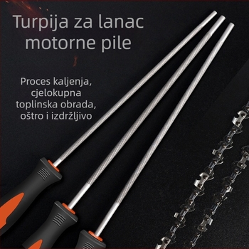 Alat za brušenje lanca motorske pile, kručni file za lanac za benzinsku ili električnu pilu, veličine 4,8 mm i 5,5 mm