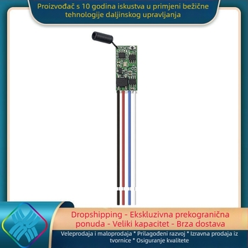 Core rice Bežični modul prekidača s daljinskim upravljanjem za automobil – DC 3.7V, 5V, 9V, 12V i 24V, jednokanalan mini LED prekidač