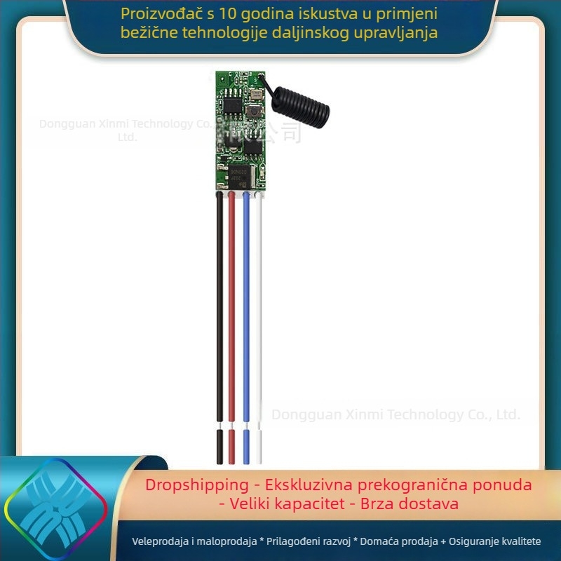 Core rice Bežični modul prekidača s daljinskim upravljanjem za automobil – DC 3.7V, 5V, 9V, 12V i 24V, jednokanalan mini LED prekidač