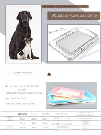 Toalet za pse – posuda za male i srednje pse (Toy Poodle, Bich Frisé i Border Collie)