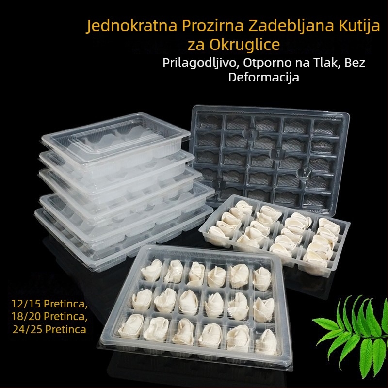 Jednokratna komercijalna kutija za brzo zamrzavanje knedli, prozirna plastična kutija, s 151820 mrežom, ojačana