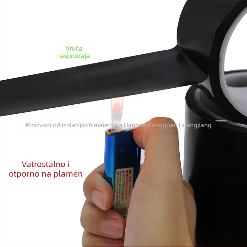 Crna antistatijska matna traka, otporna na visoke temperature, vatrootporna i toplinska izolacija za vakuumsko pakiranje strojeva