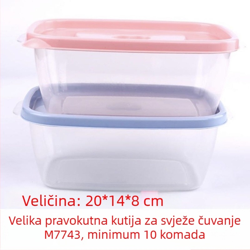 G1434 Velika pravokutna kutija za hranu za ručak, kapacitet 1-2 L