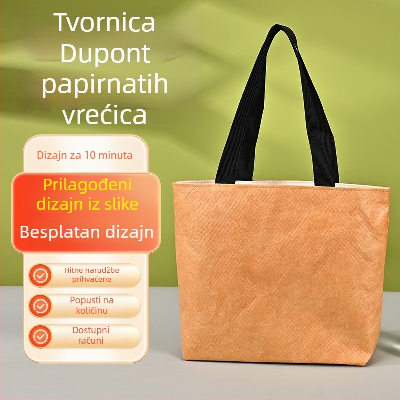 DuPont papirnata torbica s zatvaračem, prilagođen dizajn inspiriran putovanjima, torba za poklon od DuPont kraft papira