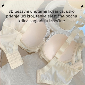 Grudnjak od čipke za žene s velikim grudima, plus veličine, mek potpora, tanki bešivni košarice