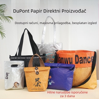 Dupont torba od kraft papira s prilagođenim logotipom, za rame i crossbody