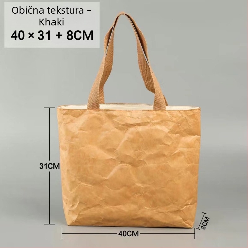 Dupont torba od kraft papira s prilagođenim logotipom, za rame i crossbody