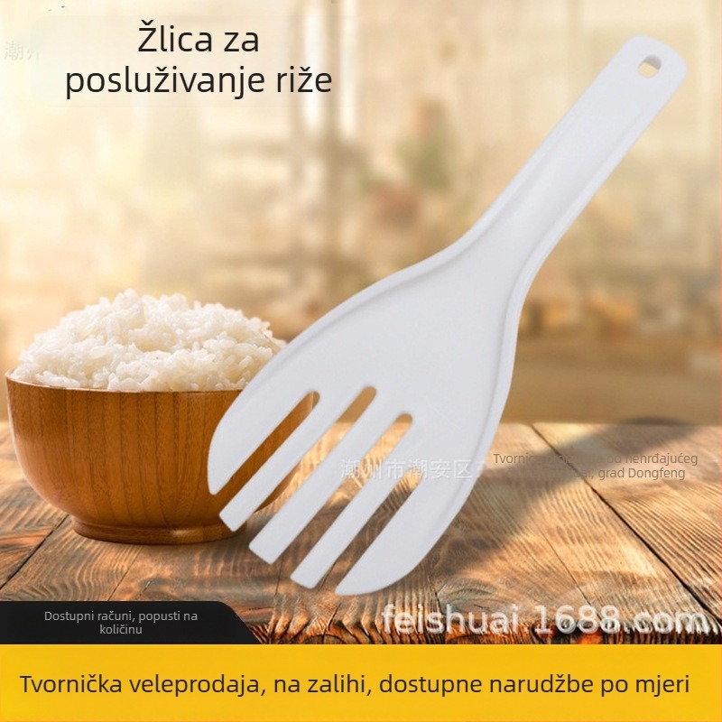 Velika plastična neprijanjajuća žlica za rižu za kantine i restorane, debeli dizajn