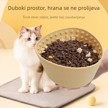 Namjenska posuda za hranu kućnih ljubimaca od prehrambenog silikona, protiv prevrnutja, za mačke i pse