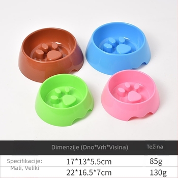 Posuda za psa za sporo hranjenje, debeli plast, jedna posuda, simpatičan dizajn
