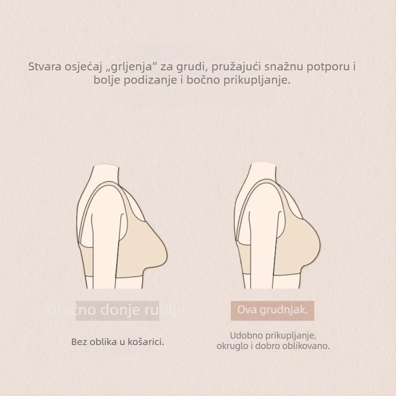 Grudnjak bez žice za male grudi, blago podizanje, mekana podrška, prozračna čipka, protiv opuštanja, seksi ženski grudnjak