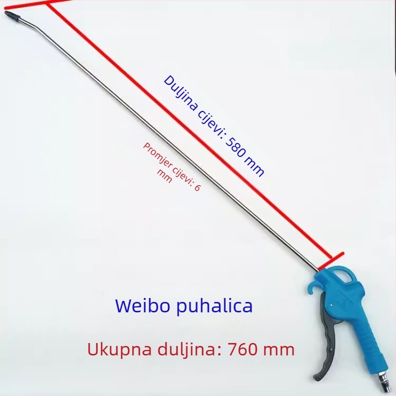 Weibo pneumatski pištolj za čišćenje prašine, visokotlačni alat s produženom šipkom