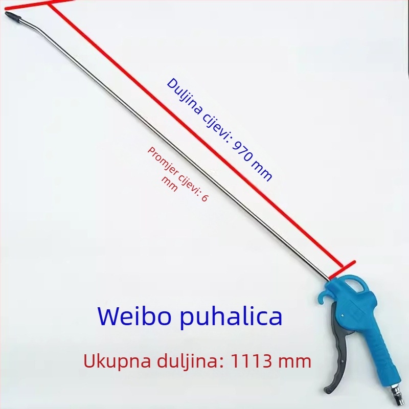 Weibo pneumatski pištolj za čišćenje prašine, visokotlačni alat s produženom šipkom