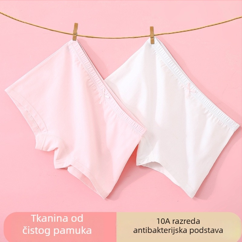 Dječje boxerske gaćice od pamuka za ljeto, korejski stil, antibakterijske, 100% pamuk, za djecu 3–8 godina