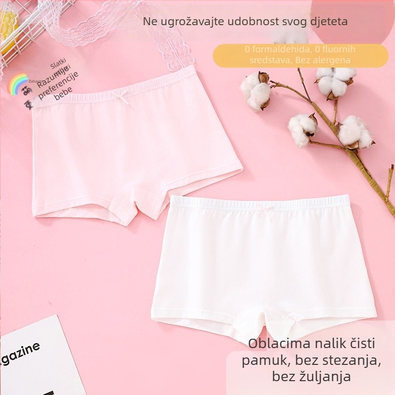 Dječje boxerske gaćice od pamuka za ljeto, korejski stil, antibakterijske, 100% pamuk, za djecu 3–8 godina