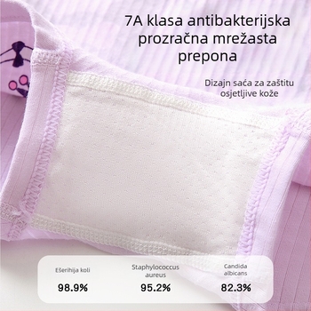 Kuromi dječje gaćice za djevojčice od pamuka s crtić motivom, antibakterijske bokserice klase A, slatke