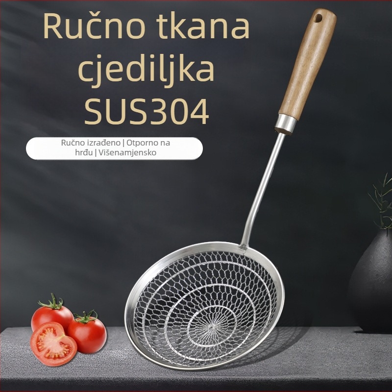304 nehrđajući čelik, ručno pleteni kuhinjski sito s finom mrežom za dumplings