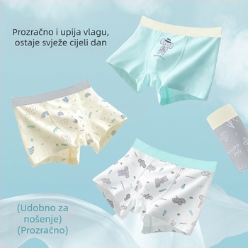 Dječje pamučne bokserice antibakterijske za dečke, starije dječake