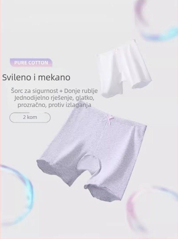 Djevojčice: 2-u-1 sigurnosne šortseve: donje rublje protiv prozirnosti i svestrane bazne tajice
