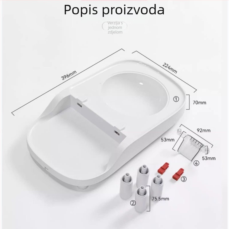 Homan inteligentni podignuti stalak za hranjenje kućnih ljubimaca — podignuta posuda za hranjenje mačaka, kompatibilna s Real automatskim hranilnikom za točno doziranje.