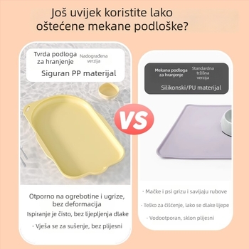 Podmetač za hranjenje kućnih ljubimaca, vodootporan i protuklizan, posuda za mačke i pse, velika veličina