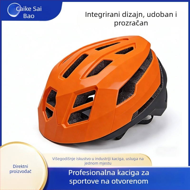 Kaciga za cestovni bicikl s LED svjetlom na viziru, integrirani jedinstveni dizajn