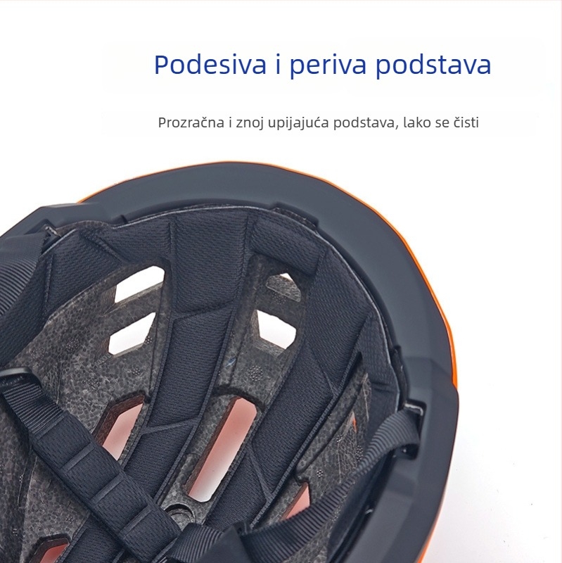 Kaciga za cestovni bicikl s LED svjetlom na viziru, integrirani jedinstveni dizajn