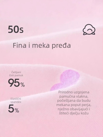 Dječje bokserice od pamuka, novi model, 95% pamuk + 5% elastan, srednji pojas, udobne za djecu od 3 do 8 godina