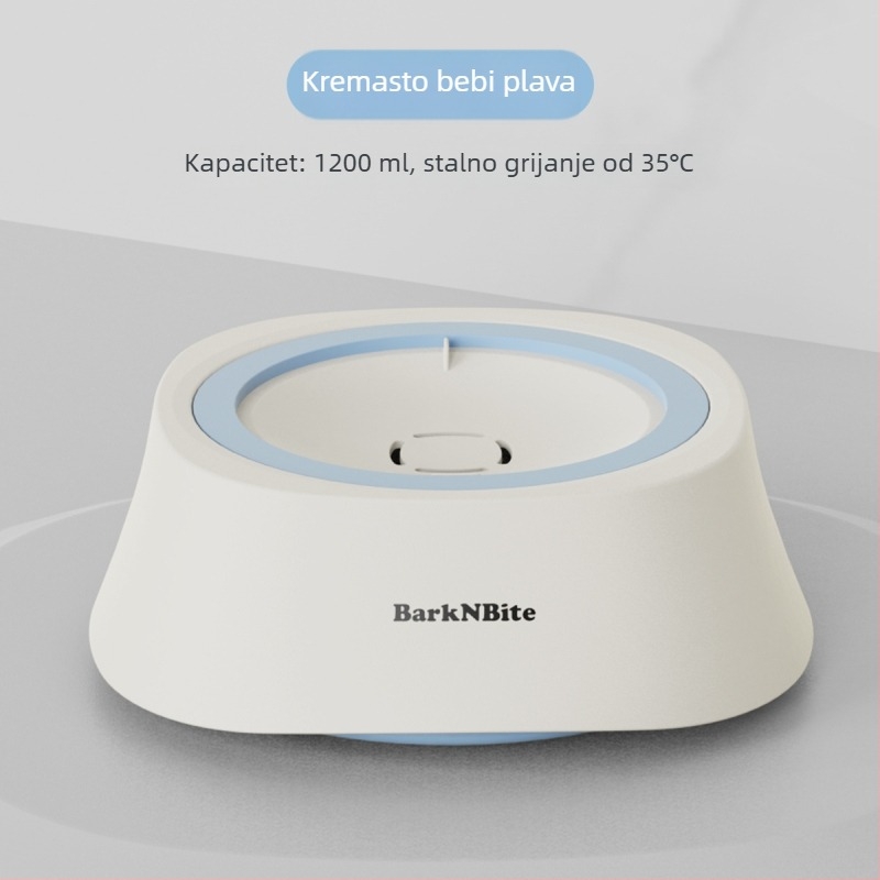 Plutajuća posuda za kućne ljubimce s konstantnom temperaturom, velika kapacitet za mačke i pse, grije vodu, mlijeko i hranu, otporna na prskanje, odvojiva i periva, posuda za hranu visoke kvalitete