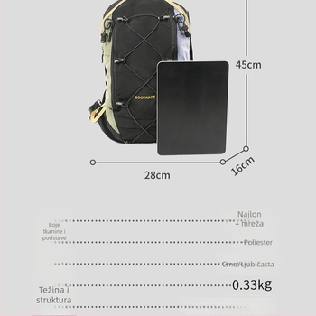 Unisex ruksak za planinarenje i vožnju biciklom, velik kapacitet 36–55 L, dizajn blok boja, lagan trekking ruksak