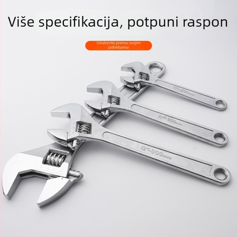 Podešavajući ključ s laganom drškom, svestran ručni alat