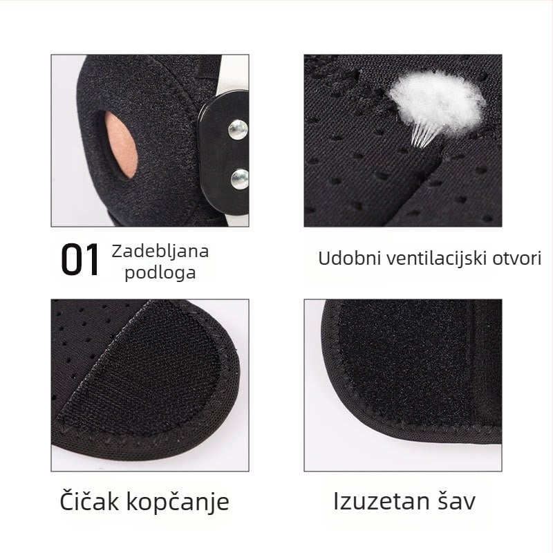 Prilagodljivi koljeni štitnik s šarkama za stabilizaciju meniskusa, zaštita koljena za penjanje i fitness
