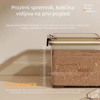 Kutija za skladištenje hrane za mačke, prehrambena kvaliteta, zatvorena, otporna na vlagu i štetočine, za hranu za mačke i pse te liofilizirane poslastice