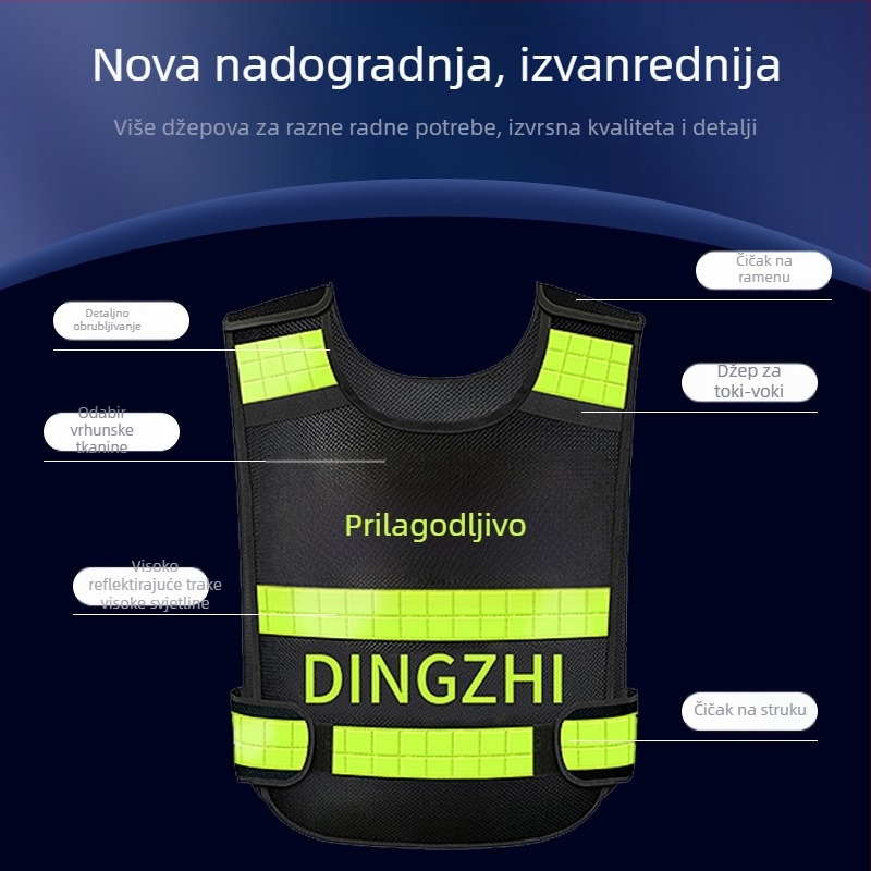 Reflektirajuća sigurnosna vesta za promet i patrulju