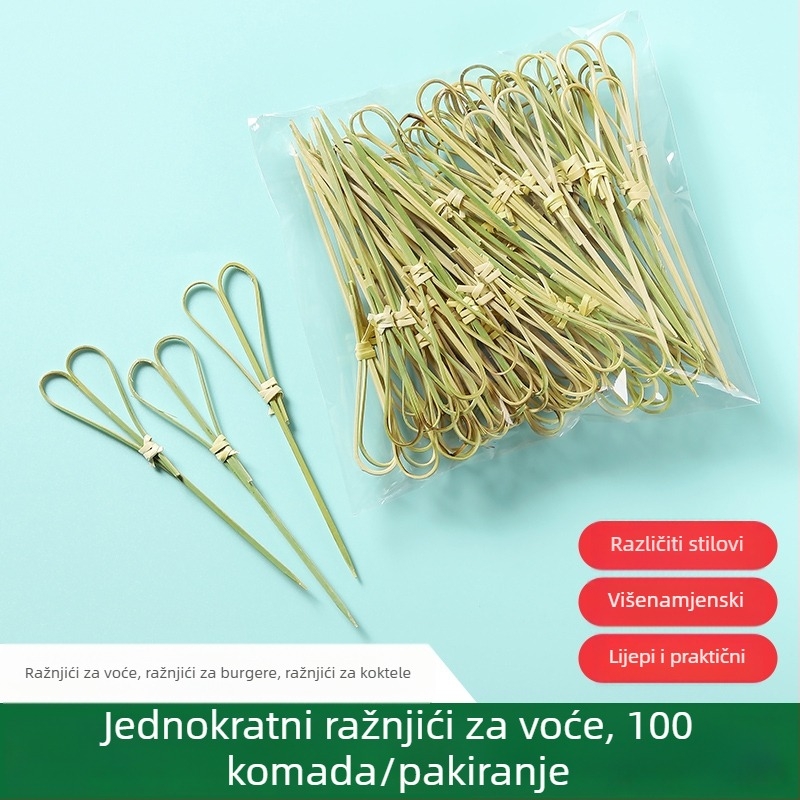 Bambus štapići za voće, japanski stil, štapići za voće i ukrašavanje sendviča, jednokratni