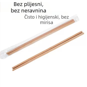 Jednokratne štapiće od karbonskog bambusa, prehrambene kvalitete, pojedinačno pakirane za dostavu i brzu hranu, deblje i duže, pogodne za restorane s vrućim loncem