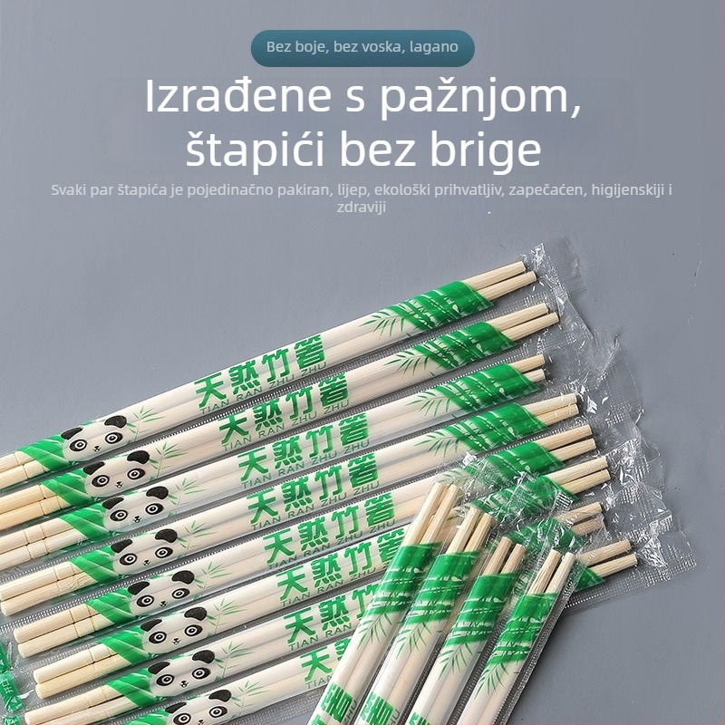 Jednokratne bambus palčke za jelo, 5 mm debele, 50 parova u pakiranju