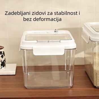 Kućni spremnik za skladištenje riže, 2026 novi model, otporan na insekte i vlagu, hermetički zatvoren, za rižu, brašno, hranu za mačke i pse