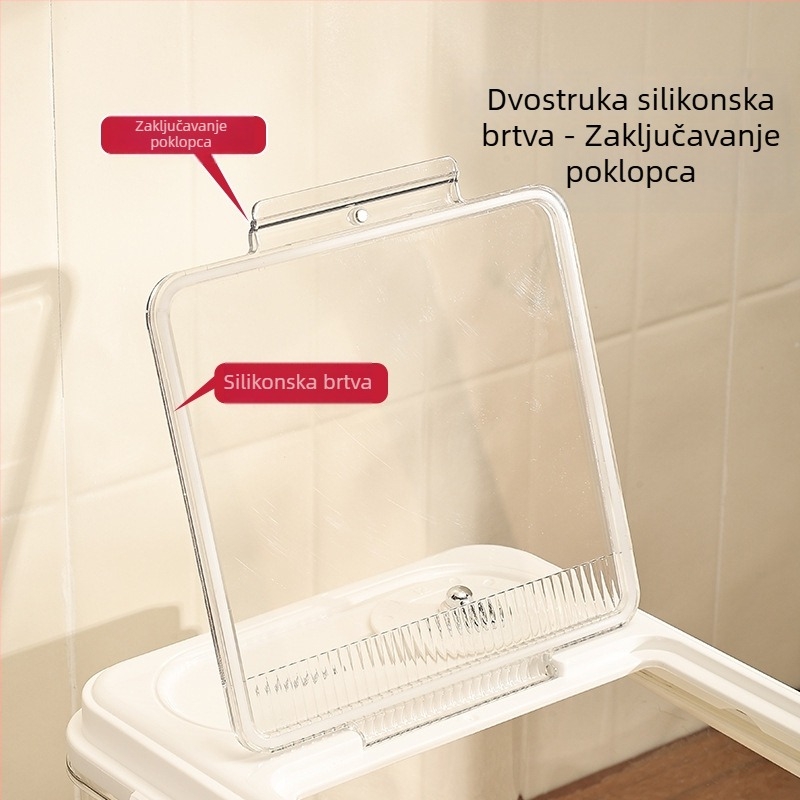 Kućni spremnik za skladištenje riže, 2026 novi model, otporan na insekte i vlagu, hermetički zatvoren, za rižu, brašno, hranu za mačke i pse