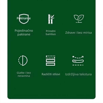 Jednokratne duge i debele štapiće za kućnu i poslovnu upotrebu, za restorane na veliko, individualno pakirano