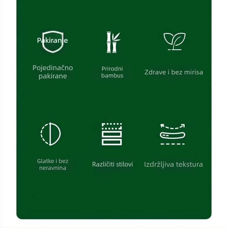 Jednokratne duge i debele štapiće za kućnu i poslovnu upotrebu, za restorane na veliko, individualno pakirano